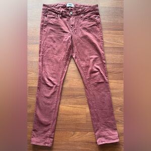 PAIGE Burgundy Skyline Skinny Jeans